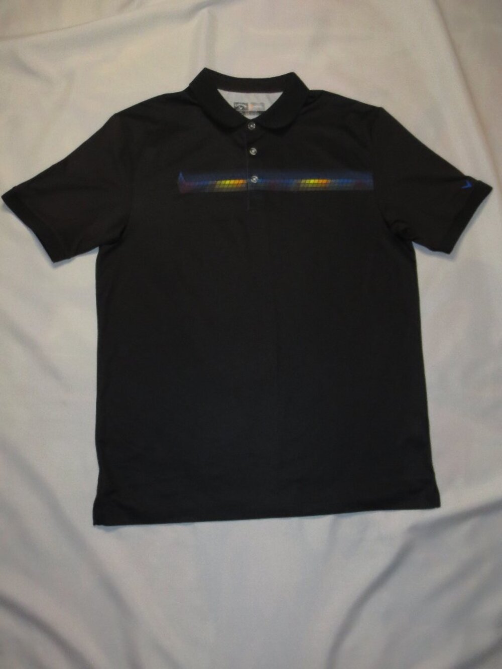 CALLAWAY mens POLO shirt OPTI-DRI black GOLF athletic SIZE L